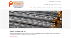 Desktop Screenshot of pramukhsteel.com