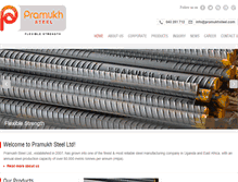 Tablet Screenshot of pramukhsteel.com